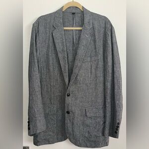 J. Crew x Baird McNutt Mens Irish Linen Jacket Blazer - gray 42r